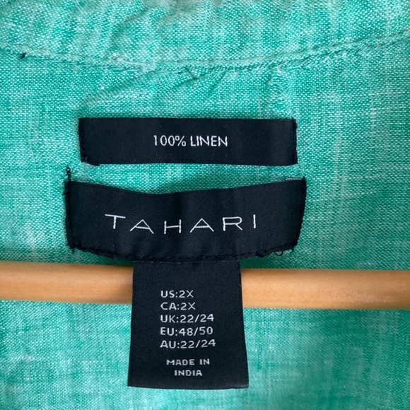 Tahari 100% linen women’s top - Picture 2 of 6